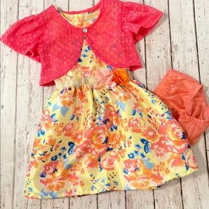 Floral 3 piece dress